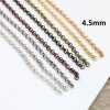 4,5 mm Round Rolo Chain for jewelry making, Gold Chain, Silver Chain, Brass Chain, Antique Coper, Antique Silver Chain, 100 cm