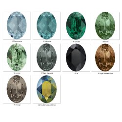 Ohrringe Swarovski Kristall Silber Oval groß 18x13 mm glitzer ohrringe ohrhänger