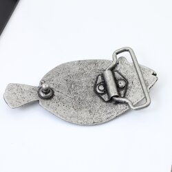 Rustic silver Plaice Fish Belt buckle