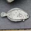 Rustic silver Plaice Fish Belt buckle