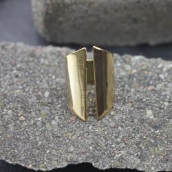 Ring 18k Gold beschichtet bandring Verstellbar Offen...