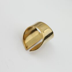 Ring 18k Gold beschichtet bandring Verstellbar Offen Damenring