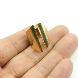 Open Ring Large Cuff Ring Gold, Adjustable Ring