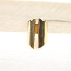 Ring 18k Gold beschichtet bandring Verstellbar Offen Damenring
