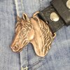 Antique Copper Belt buckle Horsehead, Western belt buckle