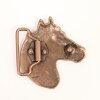 Antique Copper Belt buckle Horsehead, Western belt buckle