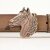 Antique Copper Belt buckle Horsehead, Western belt buckle
