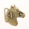 Antique Brass Belt buckle Horsehead, Western belt buckle