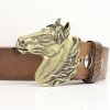 Antique Brass Belt buckle Horsehead, Western belt buckle