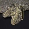 Antique Brass Belt buckle Horsehead, Western belt buckle