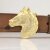 Matte Gold Belt buckle Horsehead, Western belt buckle