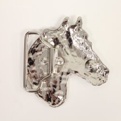 Silver Belt buckle Horsehead, Western belt buckle