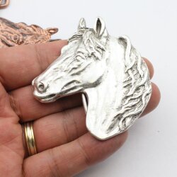 Silver Belt buckle Horsehead, Western belt buckle