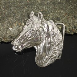 Silver Belt buckle Horsehead, Western belt buckle