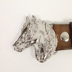 Silver Belt buckle Horsehead, Western belt buckle