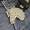 Silver Belt buckle Horsehead, Western belt buckle