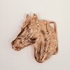 Rose Gold Belt buckle Horsehead, Western belt buckle