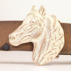 Rose Perlmutt Belt buckle Horsehead, Western belt buckle