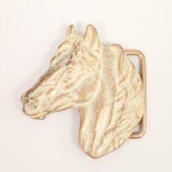 Rose Perlmutt Belt buckle Horsehead, Western belt buckle