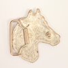 Rose Perlmutt Belt buckle Horsehead, Western belt buckle