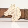 Rose Perlmutt Belt buckle Horsehead, Western belt buckle