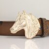 Rose Perlmutt Belt buckle Horsehead, Western belt buckle