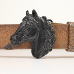 Matte Black Belt buckle Horsehead, Western belt buckle