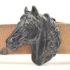 Matte Black Belt buckle Horsehead, Western belt buckle