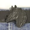 Matte Black Belt buckle Horsehead, Western belt buckle