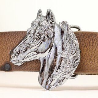 Gunmetal Belt buckle Horsehead, Western belt buckle