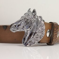 Gunmetal Belt buckle Horsehead, Western belt buckle