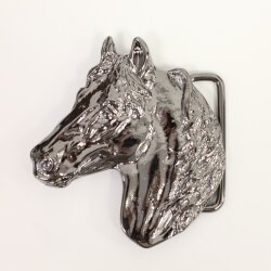 Gunmetal Belt buckle Horsehead, Western belt buckle