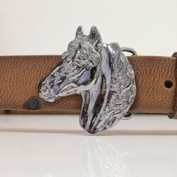 Gunmetal Belt buckle Horsehead, Western belt buckle