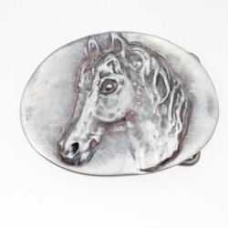 Dark Silver Western Buckle Belt Buckle, Belt buckle horse head