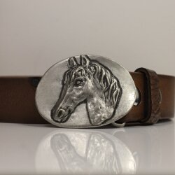 Dark Silver Western Buckle Belt Buckle, Belt buckle horse head