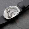 Dark Silver Western Buckle Belt Buckle, Belt buckle horse head