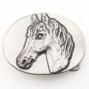 Dark Silver Western Buckle Belt Buckle, Belt buckle horse head