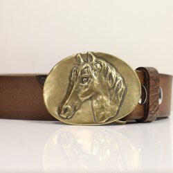 Antique Brass Western Buckle Belt Buckle, Belt buckle horse head