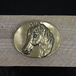 Antique Brass Western Buckle Belt Buckle, Belt buckle horse head