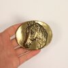 Antique Brass Western Buckle Belt Buckle, Belt buckle horse head