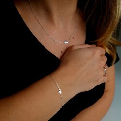 925 Sterling Silver Origami Boat Bracelet little paper boat, Maritim bracelet