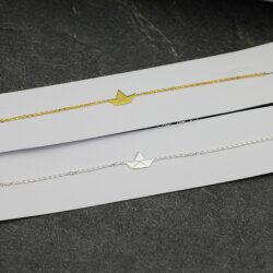 925 Sterling Silver Origami Boat Bracelet little paper boat, Maritim bracelet