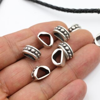 10 Metall Schiebeperlen fr Lederbnder