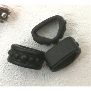 10 Bracelet Slider Beads Matte Black