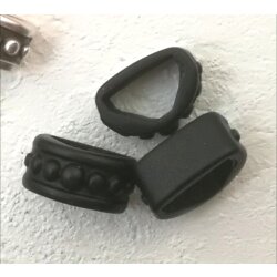 10 Bracelet Slider Beads Matte Black