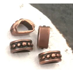 10 Bracelet Slider Beads Antique Copper