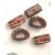 10 Metall Schiebeperlen für Lederbänder Rustikal Kupfer