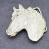 Gold Perlmutt Belt buckle Horsehead, Western belt buckle