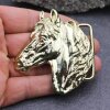 Gold Belt buckle Horsehead, Western belt buckle