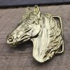 Gold Belt buckle Horsehead, Western belt buckle